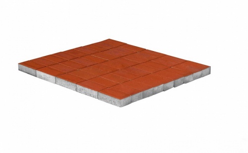 Плитка тротуарная BRAER Прямоугольник красный, 200*100*40 мм